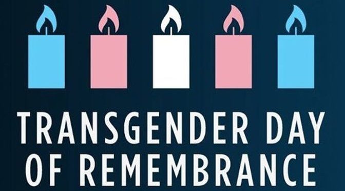 For LGBTQ+ Community & Allies: Transgender Day of Remembrance Service, Nov 20, 7pm via Zoom